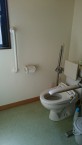 トイレには跳ね上げ式の手すりがあります。必要に応じて使用できます。