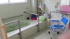 浴室は各ユニットに1つずつ、事故防止のため必要箇所は手すりを設置しています